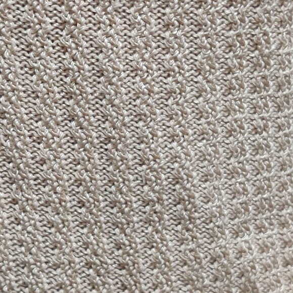 St Michael Marks Spencer S Beige Textured Knit Sleeveless Mock Neck Top Vintage - Picture 7 of 8